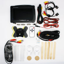 Load image into Gallery viewer, Layout of everything included in the PufferFish Video System - Two Camera kit
