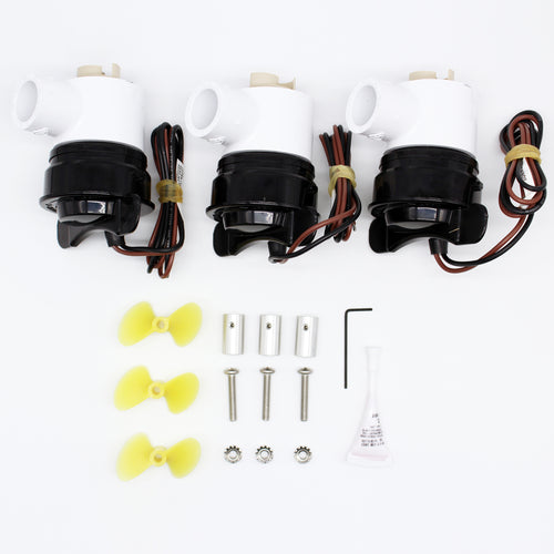Layout of everything included in the AF/PF Motor and Propeller Kit