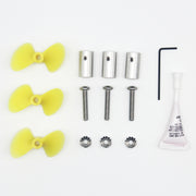 Layout of everything included in the AF/PF Propeller Kit