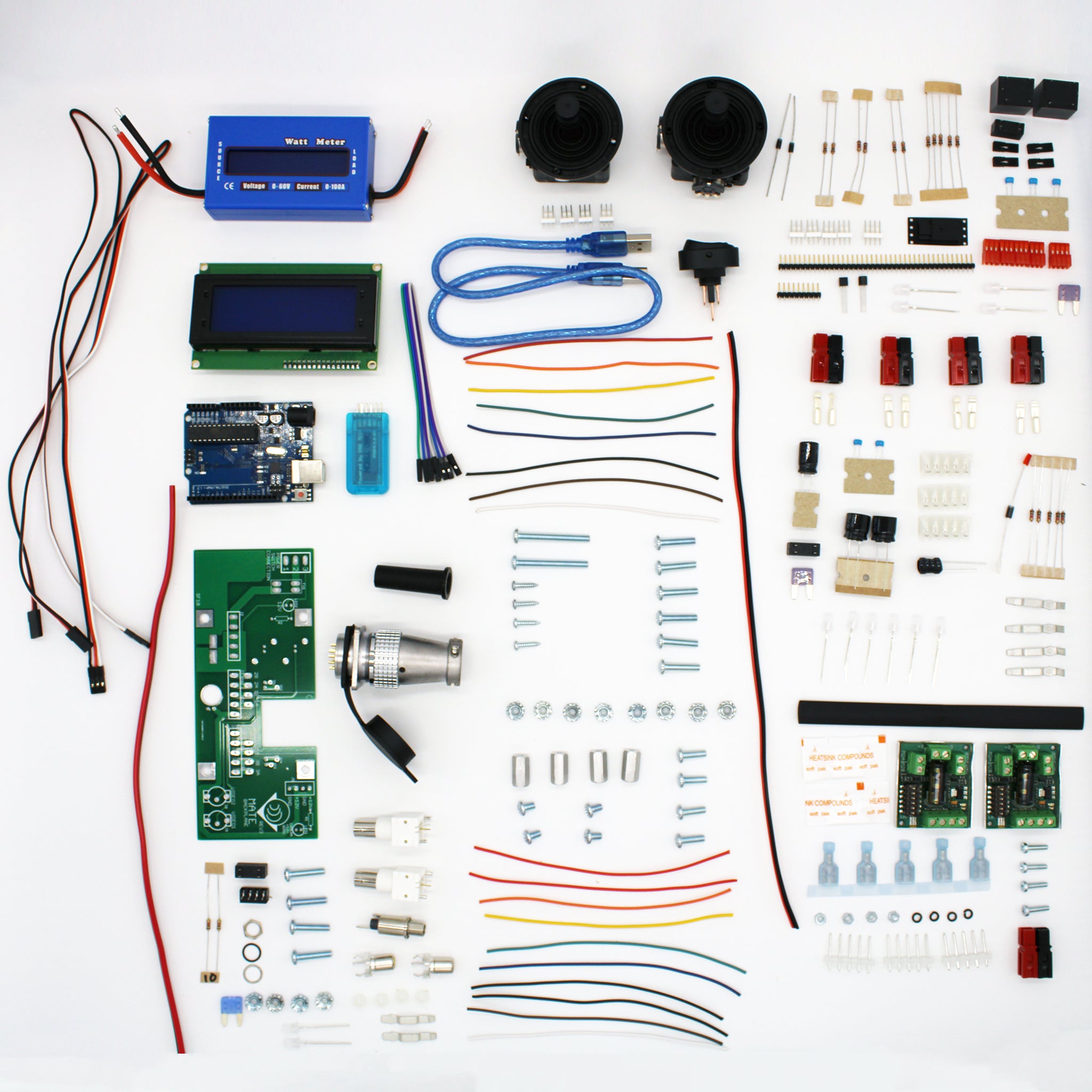 Layout of everything included in the Barracuda Control Box kit
