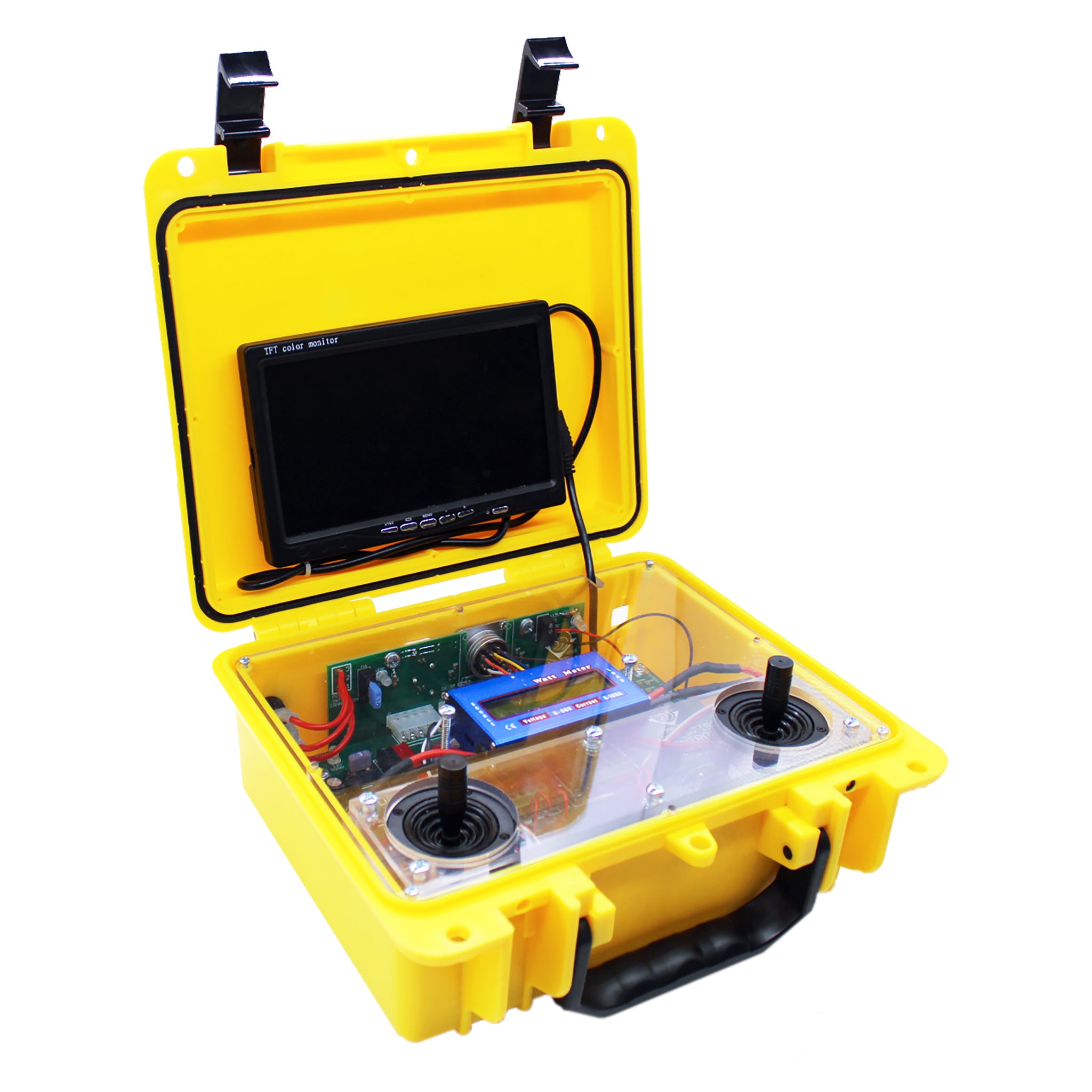 Assembled TriggerFish control box with visible wiring and components